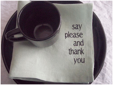 say please and thank you mind your manners